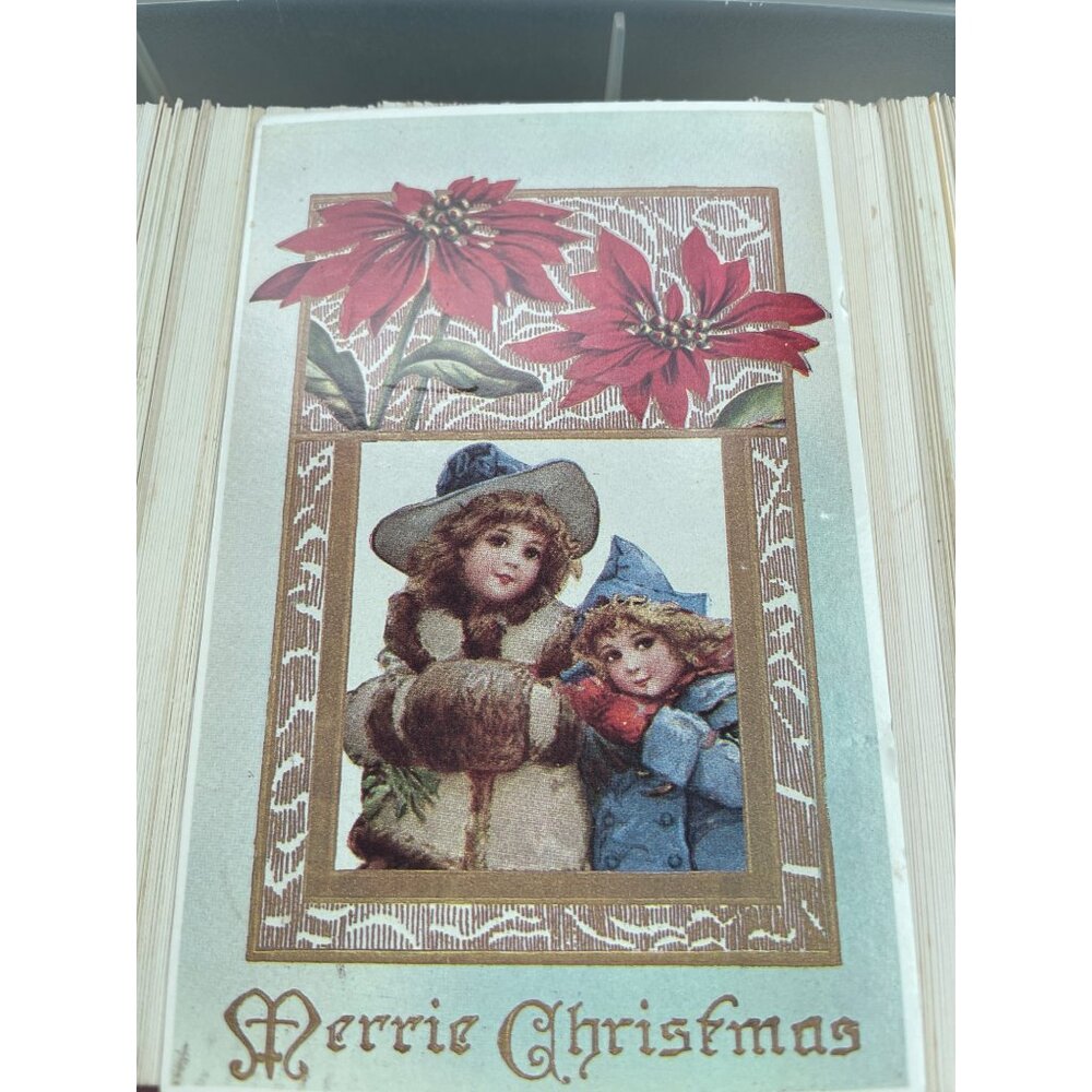 Victorian Set of 10 Christmas Postcards Reproductions Printed in 1991 - Picture 6 of 7